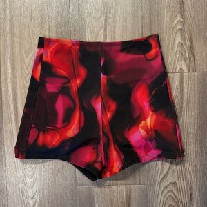 White Fox Boutique Red and Black Women's Shorts